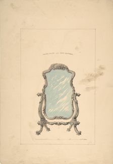 Design for Cheval Glass, 1835-1900. Creator: Robert William Hume