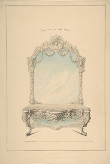 Design for Console Table, 1850-1904. Creator: Robert William Hume