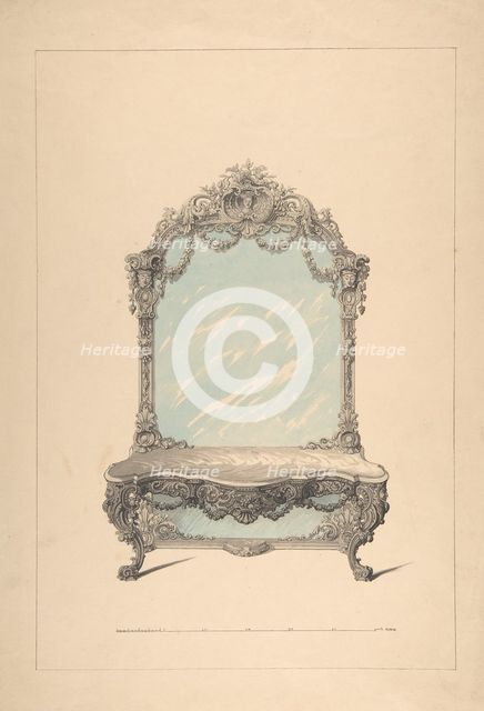 Design for Console Table, 1850-1904. Creator: Robert William Hume.