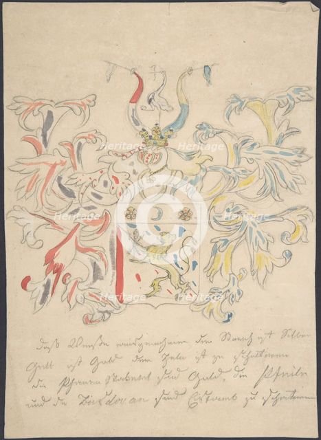 Design for coat of arms, 18th century. Creator: Anon.