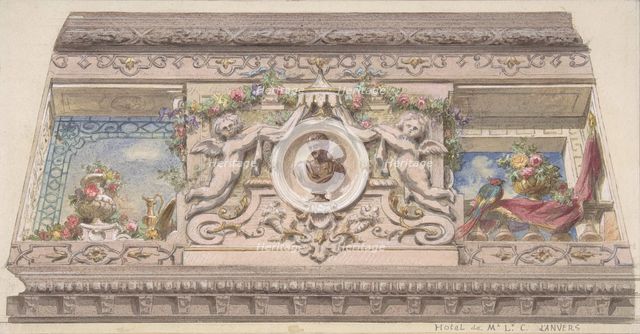 Design for Cove, Hôtel Cahen d'Anvers, second half 19th century. Creators: Jules-Edmond-Charles Lachaise, Eugène-Pierre Gourdet.