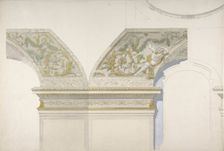 Design for Coving, Hotel de Trevise, 1850-1910. Creators: Jules-Edmond-Charles Lachaise, Eugène-Pierre Gourdet