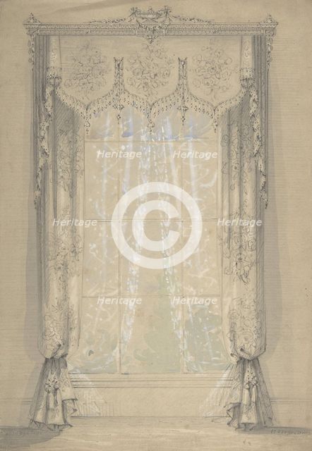 Design for Curtains, 1841-1917. Creator: Charles Hindley & Sons.