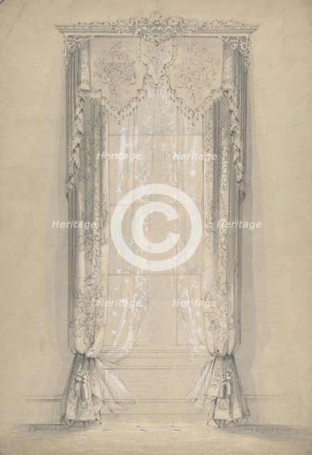Design for Curtains, 1841-84. Creator: Charles Hindley & Sons.