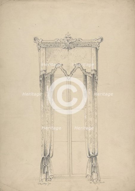 Design for Curtains, 1841-84. Creator: Charles Hindley & Sons.