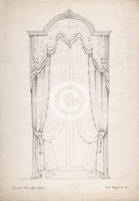 Design for Curtains, 1841-84. Creator: Charles Hindley & Sons.
