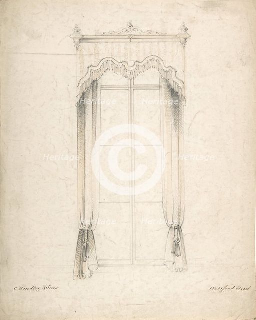 Design for Curtains, 1841-84. Creator: Charles Hindley & Sons.