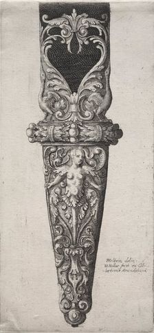 Design for Dagger Sheath. Creator: Wenceslaus Hollar (Bohemian, 1607-1677)