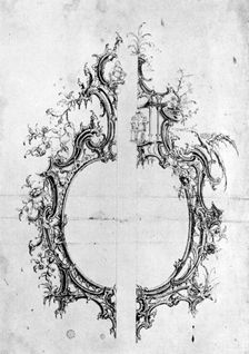 Design for detail on furniture, 1754, (1929).Artist: Henry Copland