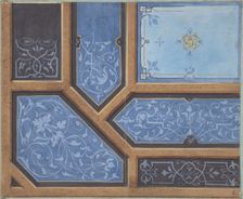 Design for Dining Room Ceiling, Château de Cangé, second half 19th century. Creators: Jules-Edmond-Charles Lachaise, Eugène-Pierre Gourdet