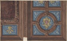 Design for Dining Room Ceiling, Hôtel de Behague, 1870. Creators: Jules-Edmond-Charles Lachaise, Eugène-Pierre Gourdet