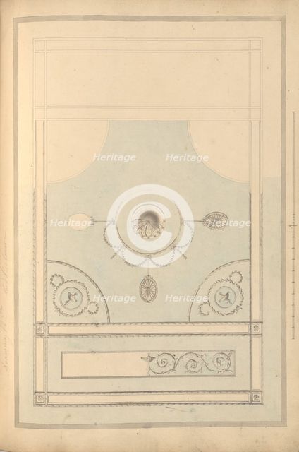 Design for Drawing Room Ceiling, Castlecoole, County Fermanagh, Ireland, ca. 1790-97. Creator: James Wyatt.