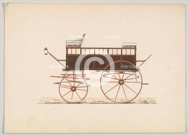 Design for Drag or Break (unnumbered), ca. 1860. Creator: Brewster & Co.