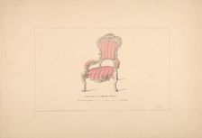 Design for Easy Chair, François Premier Style, 1835-1900. Creator: Robert William Hume
