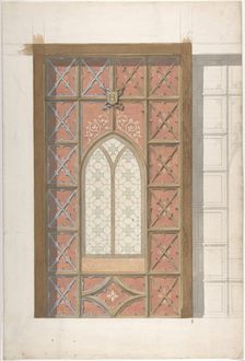 Design for Elevation of Window, Saint Clotilde, second half 19th century. Creators: Jules-Edmond-Charles Lachaise, Eugène-Pierre Gourdet