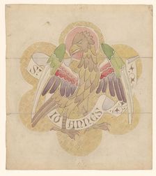 Design for embroidery: eagle, symbol of St John the Evangelist, c.1850-c.1875. Creator: Hardman & Co.