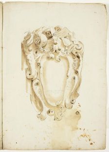 Design for Escutcheon, with Artist's Instruments, n.d. Creator: Unknown