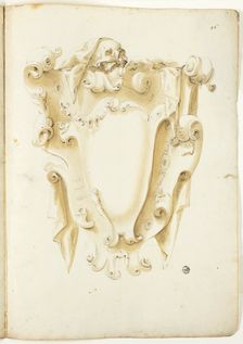 Design for Escutcheon, with Skulls, n.d. Creator: Unknown