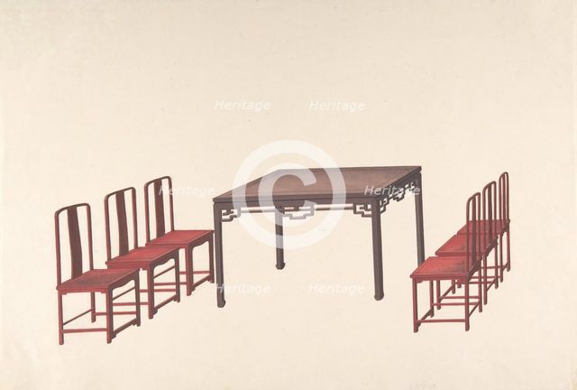 Design for Export Furniture, ca. 1800. Creator: Anon.