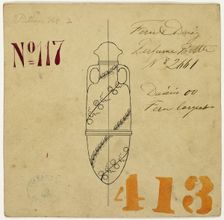 Design for Fern and Daisy Perfume Bottle No. 2661, 1870/75. Creator: Tiffany & Co