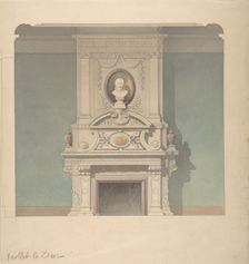 Design for Fireplace in French Renaissance Revival Style, 1856. Creator: Anon