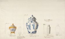 Design for Five Vases, ca. 1770-85. Creator: Anon