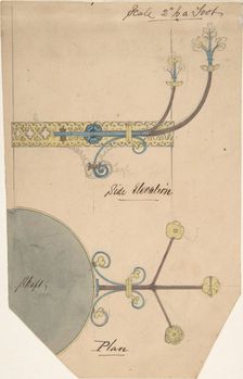Design for Floral Brackets for a Church, ca. 1880. Creator: Richardson Ellson & Co