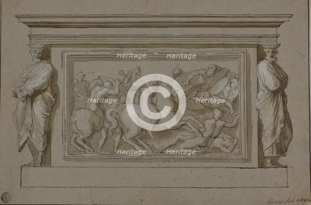 Design for Funerary Monument to the Marchese Francesco Gonzaga, n.d. Creator: After Raffaello Sanzio, called Raphael  Italian, 1483-1524.
