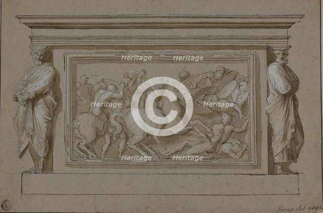 Design for Funerary Monument to the Marchese Francesco Gonzaga, n.d. Creator: After Raffaello Sanzio, called Raphael  Italian, 1483-1524.