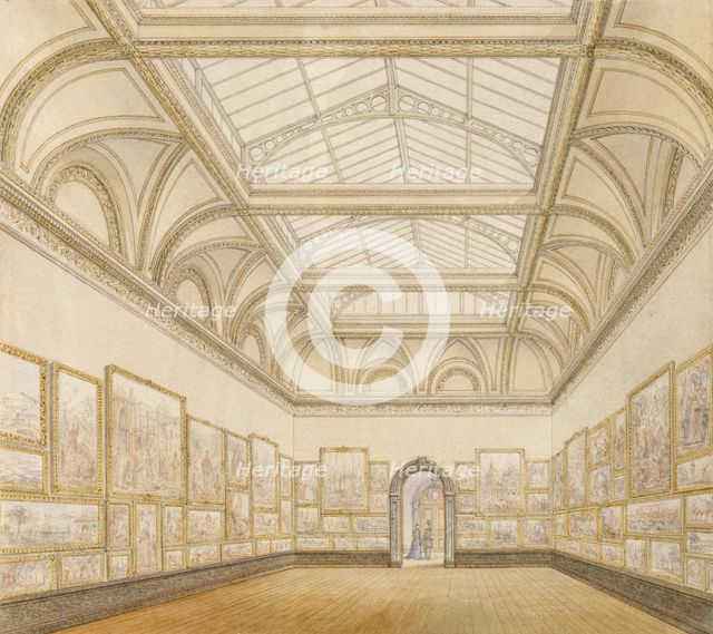 Design for Gallery III, Burlington House, Piccadilly, Westminster, London: perspective..., c1866-67. Creator: Sydney Smirke.