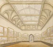 Design for Gallery III, Burlington House, Piccadilly, Westminster, London: perspective..., c1866-67. Creator: Sydney Smirke