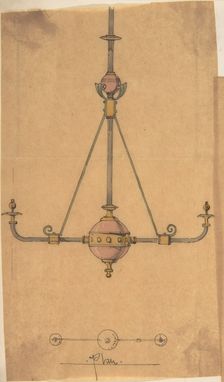 Design for [Gas?] Lights for a Church, ca. 1880. Creator: Richardson Ellson & Co