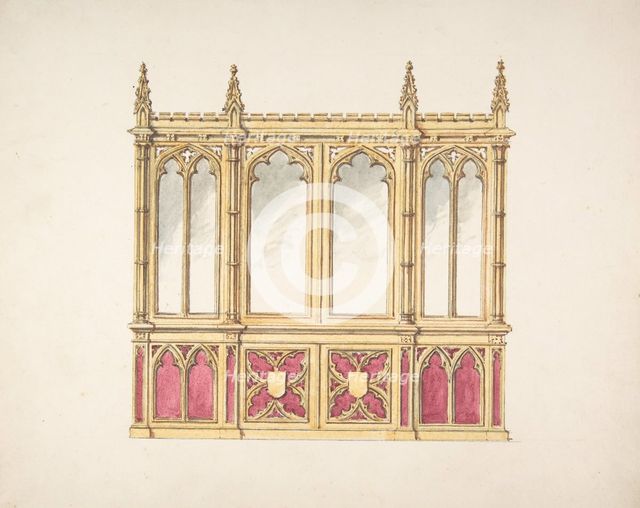 Design for Gothic Tracery and Paneling, early 19th century. Creator: Anon.