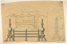 Design for Grate, 1874. Creator: Anon