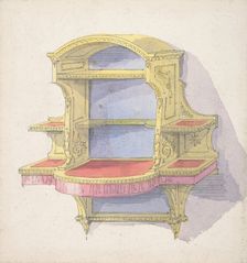 Design for Hanging Shelves, 1840-99. Creator: Anon