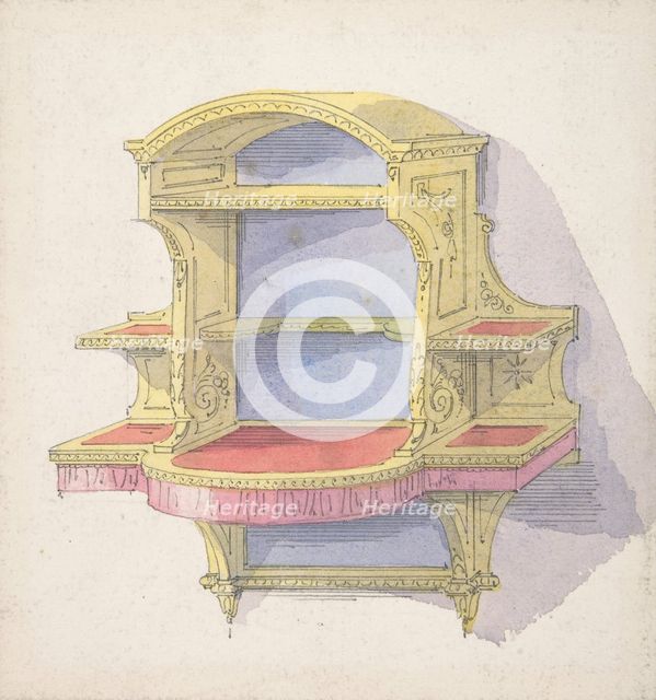 Design for Hanging Shelves, 1840-99. Creator: Anon.