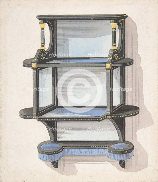 Design for Hanging Shelves, 1840-99. Creator: Anon.
