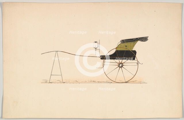 Design for Hooded Chaise, 1850-74. Creator: Unknown.
