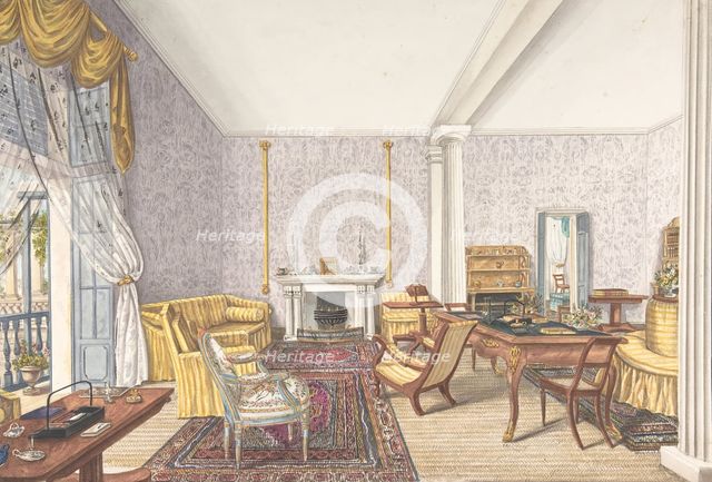 Design for interior, ca. 1830. Creator: Charles de Brocktorff.