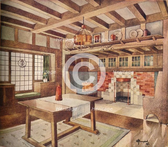 'Design for Living Room in a Small House', c1900, (1905). Artist: John Archibald Campbell.