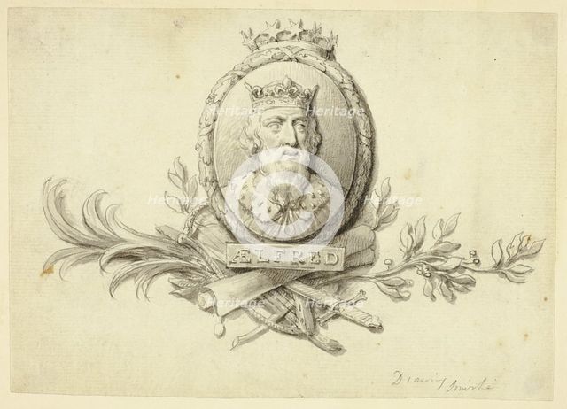 Design for Medallion of King Alfred, n.d. Creator: Sir Robert Smirke.