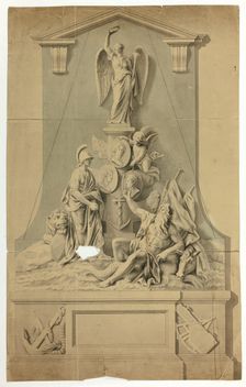 Design for Monument with Britannia and Neptune, n.d. Creator: John Bacon I