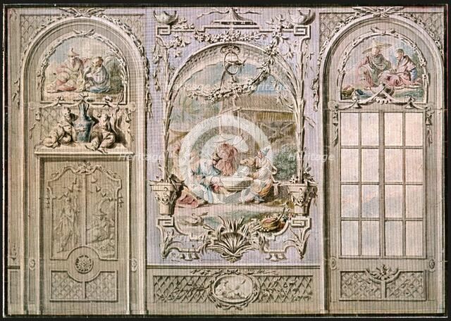 Design for mural decoration, Italy, (1928). Creator: Unknown.