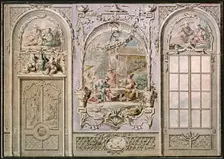 Design for mural decoration, Italy, (1928). Creator: Unknown