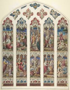 Design for Old Testament Window, ca. 1870. Creator: Attributed to Dante Gabriel Rossetti