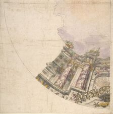 Design for One Eighth of an Illusionistic Ceiling of a Dome, 1700-1780. Creator: Anon