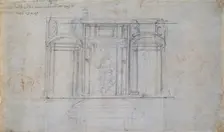 Design for one of the Medici Tombs, early 16th century. Artist: Michelangelo Buonarroti