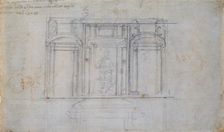 Design for one of the Medici Tombs, early 16th century. Artist: Michelangelo Buonarroti