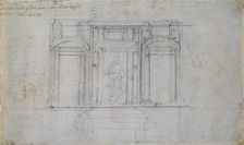Design for one of the Medici Tombs, early 16th century. Artist: Michelangelo Buonarroti