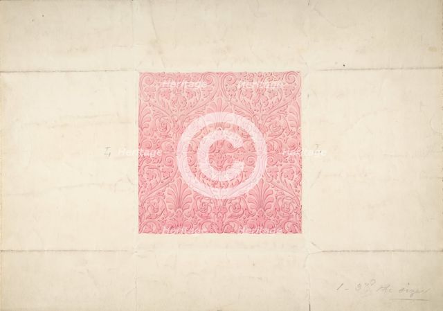 Design for Ornament, possibly Flocked Wallpaper, 19th century. Creator: Anon.